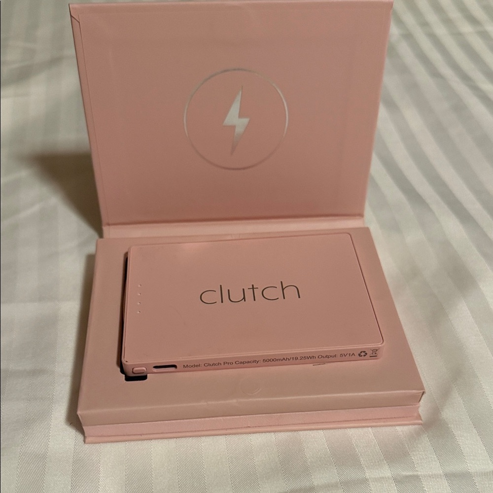 Clutch Portable Power Bank Charger in Pink - Picture 15 of 16